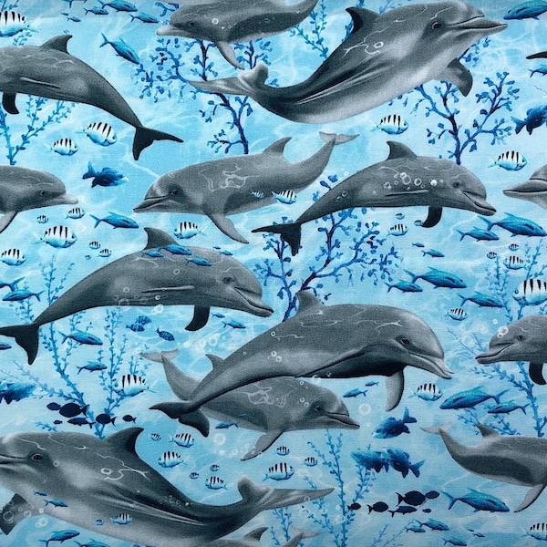 Dolphin Fabric Etsy