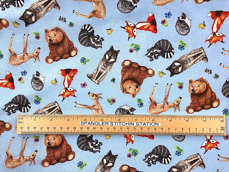 Magic Forest Fabric Animal Fabric Cotton Fabric Etsy
