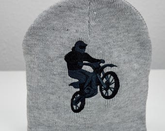 Motorcyclist Beanie - Cuffless Beanie - Winter Hat