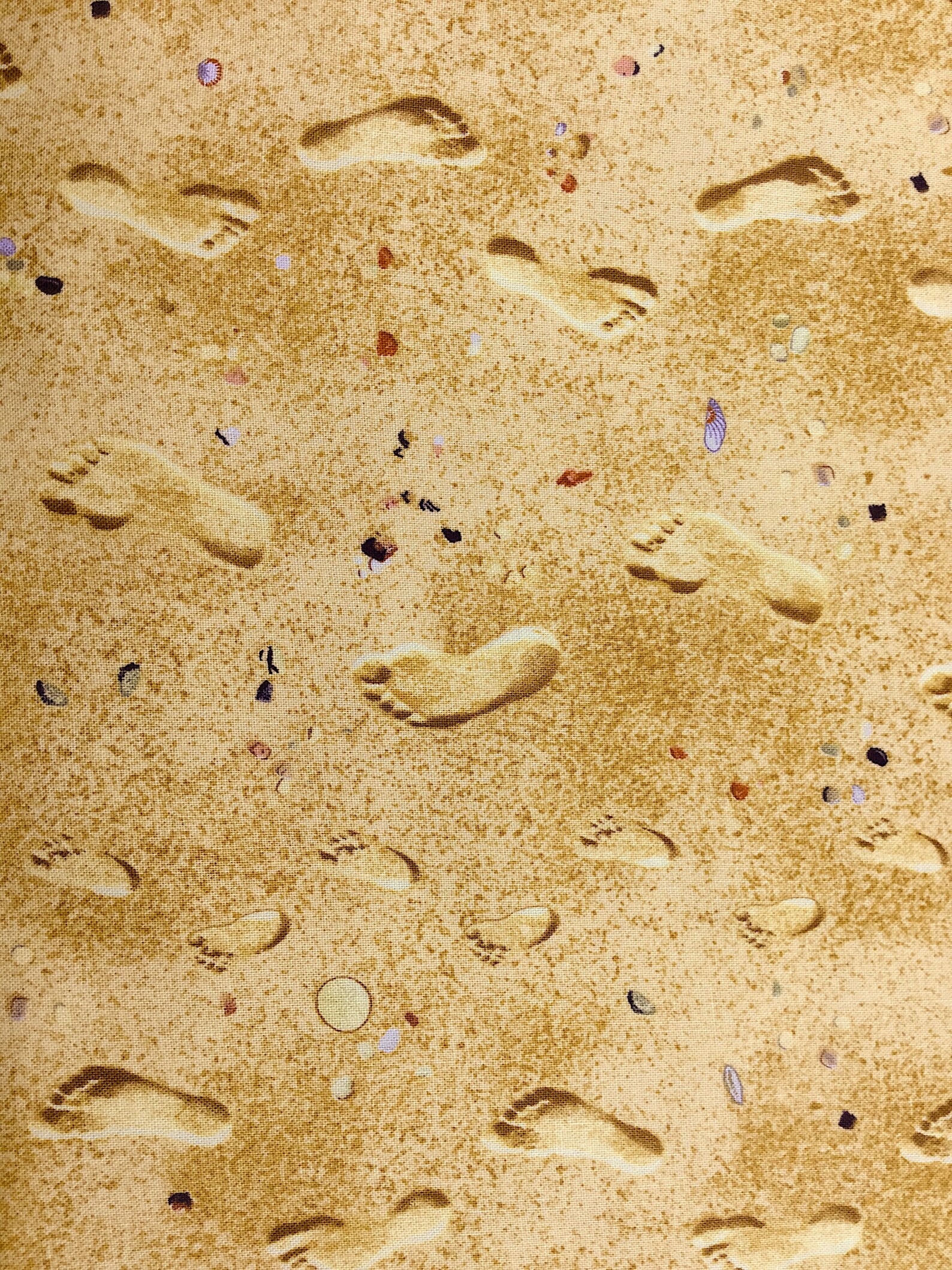 Footprints in the Sand Nautical Fabric Cotton Fabric Etsy