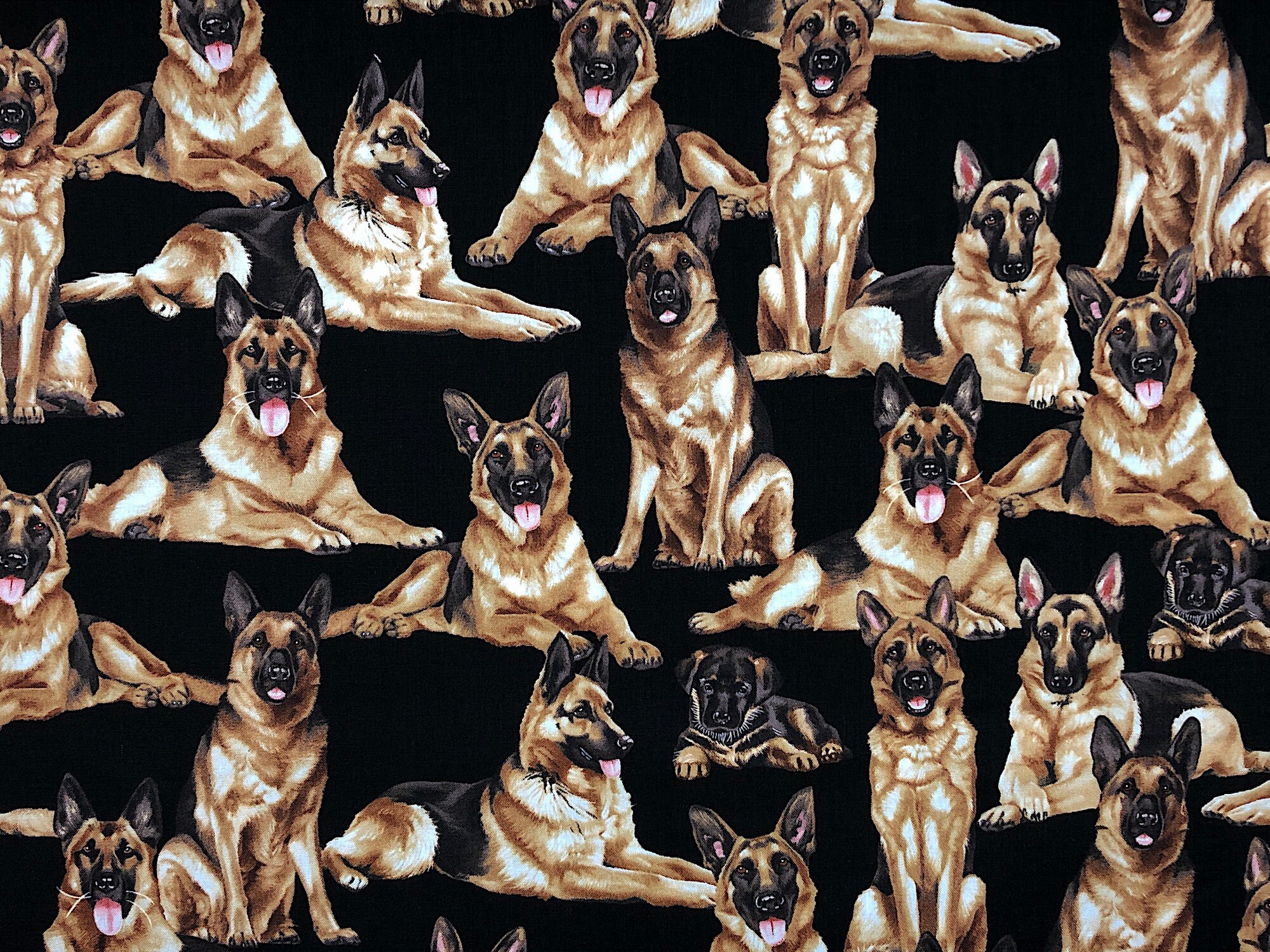 German Shepherds Dog Fabric Cotton Fabric Quilting Etsy
