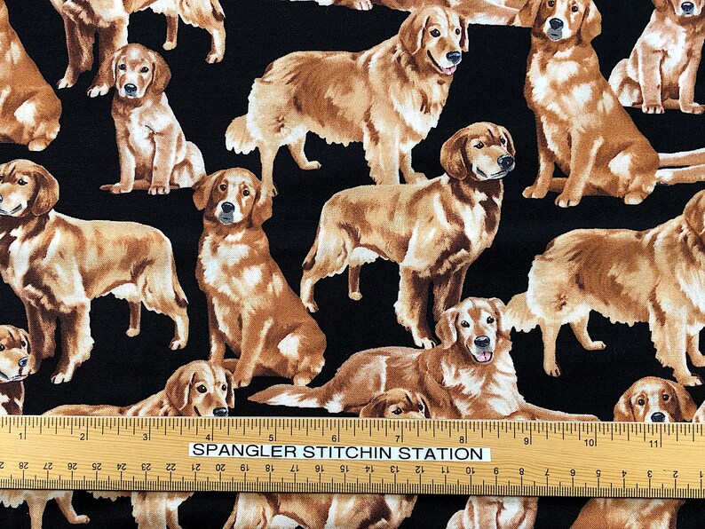 Golden Retriever Dog Fabric Cotton Fabric Quilting Fabric - Etsy.de