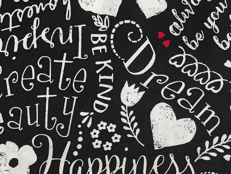 Happy Words Scribbles Word Fabric Quilting Fabric Cotton - Etsy