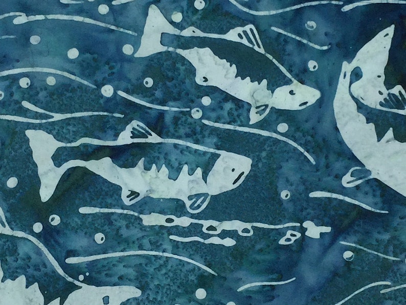 Fish Fabric Batik Fabric Sea Life Fabric Quilting Fabric - Etsy