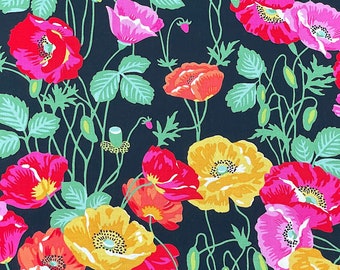 Poppy Fabric - Flower Fabric - Cotton Fabric - FL-386