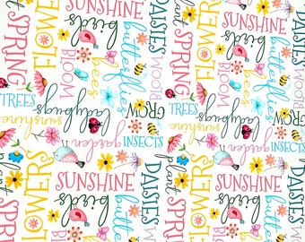 Sunshine Days Sunny Words White - Garden Sayings - MISC-168