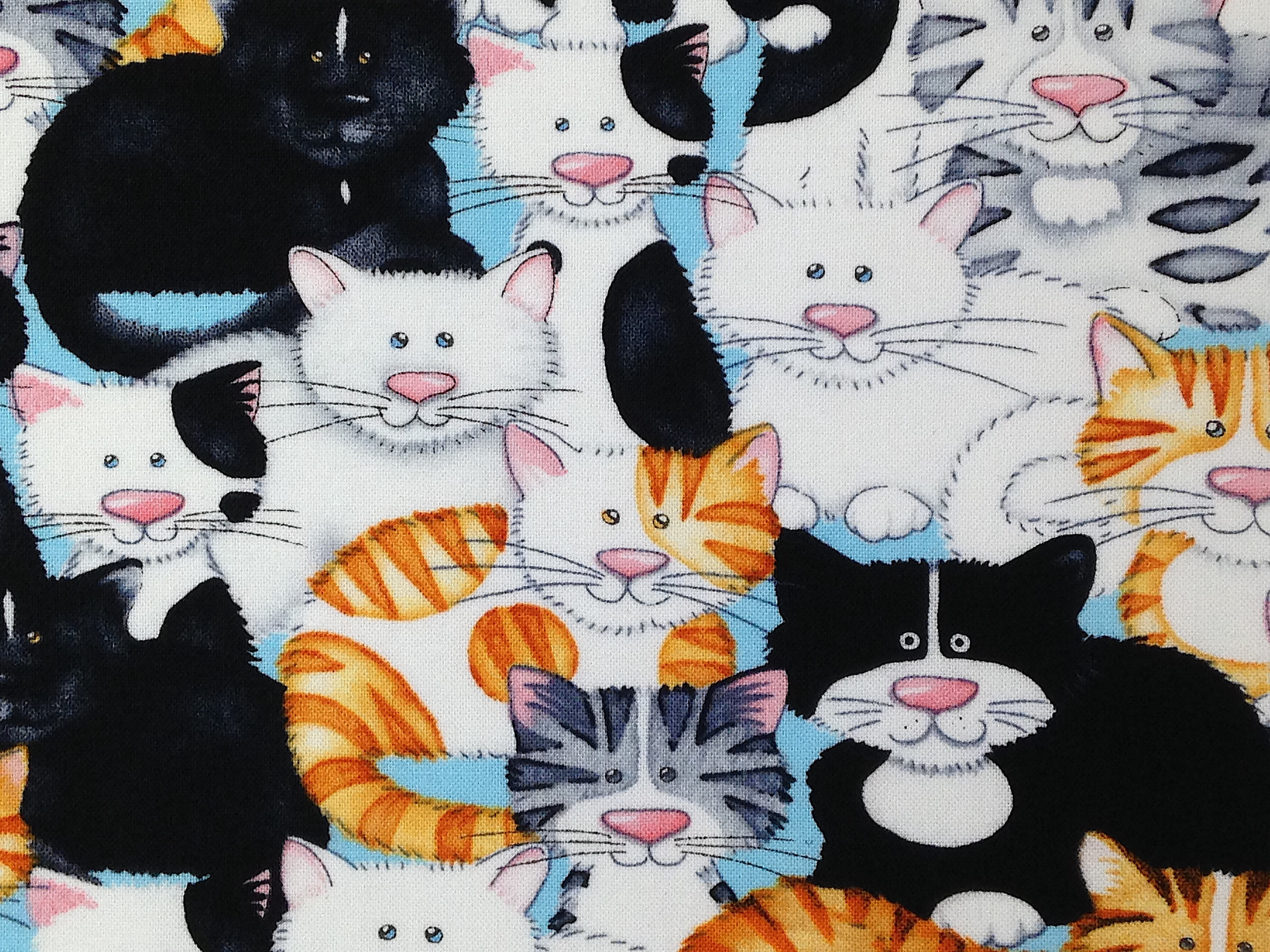 Cat Fabric Cats Meow Cotton Fabric Henry Glass & Co. Etsy