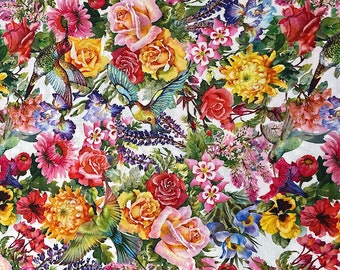 Decoupage - Flower and Bird Fabric - FL-379