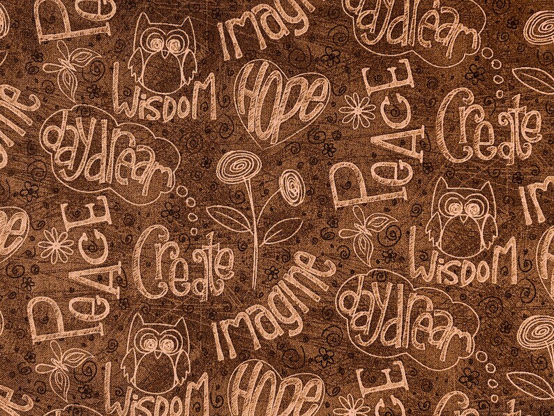 Simply Imagine Positive Quote Fabric Cotton Fabric Etsy