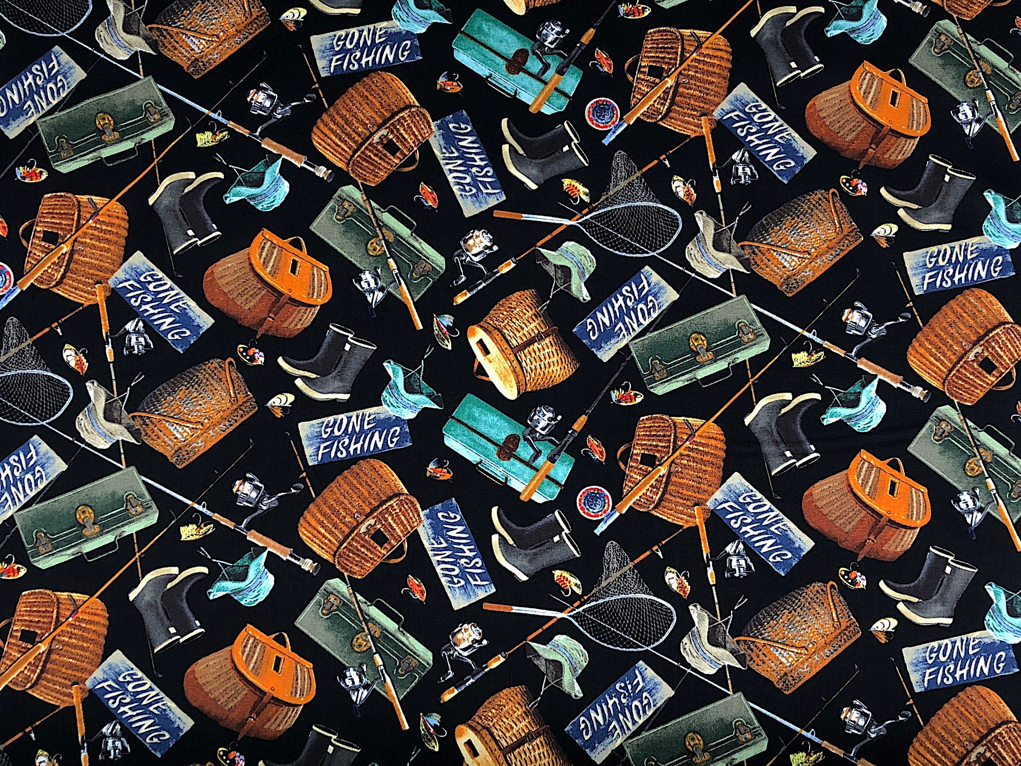 Fishing Gear Fabric Fishing Fabric Cotton Fabric Timeless