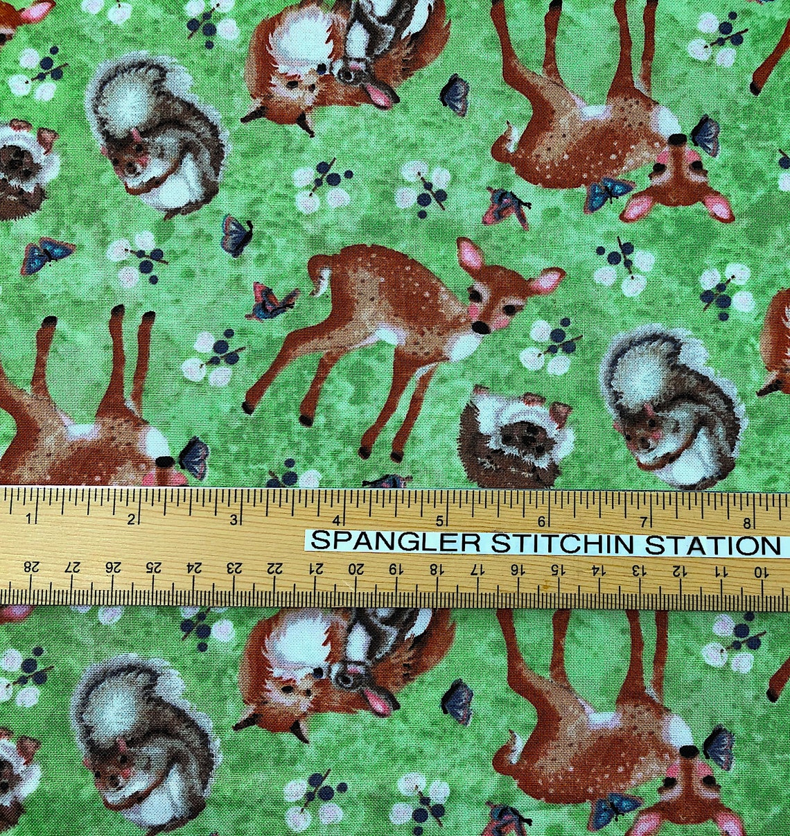 Wildlife Fabric Forest Friends Green Studio E Fabrics Etsy