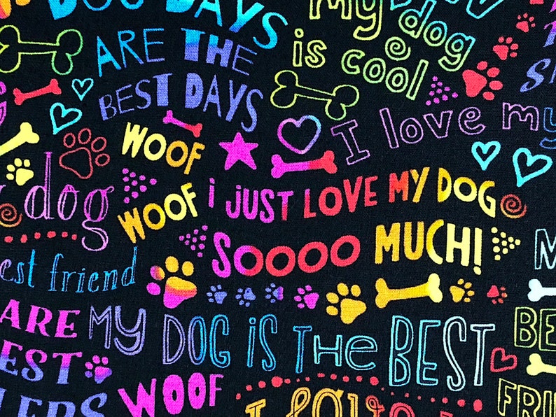Dogs Best Fabric Dog Fabric Cotton Fabric Quilting Etsy