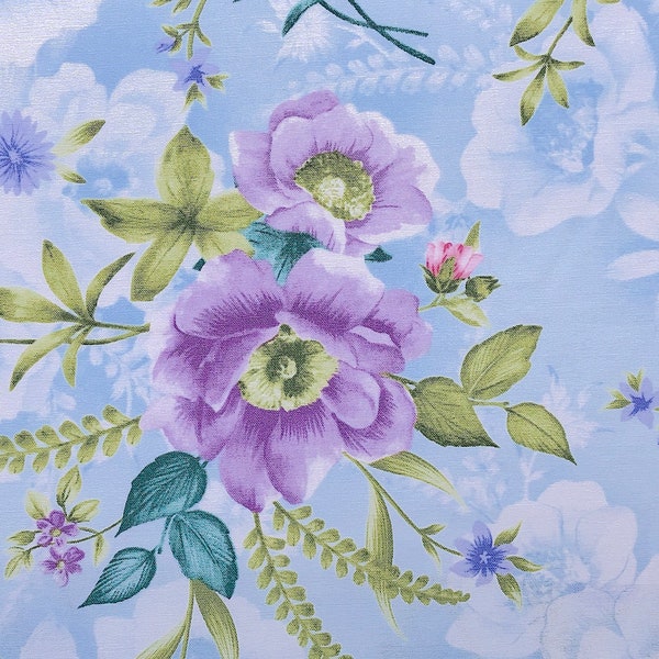Spring Breeze Garden - Flower Fabric - Cotton Fabric - Pastel Floral Fabric - FL-236