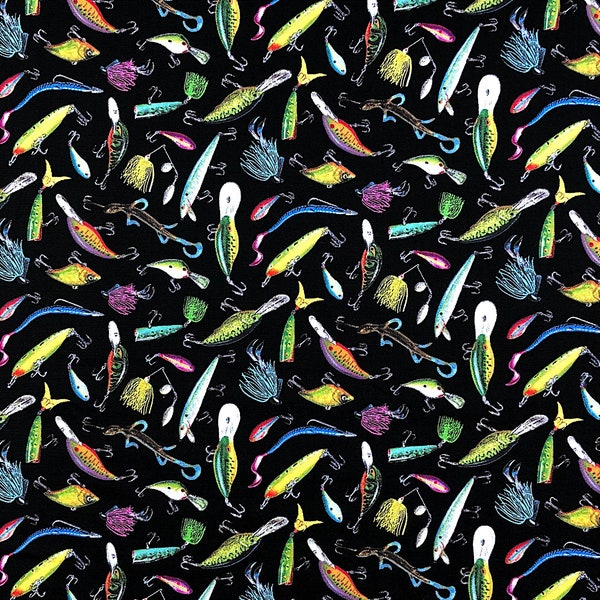 Fishing Themed Fabric Etsy