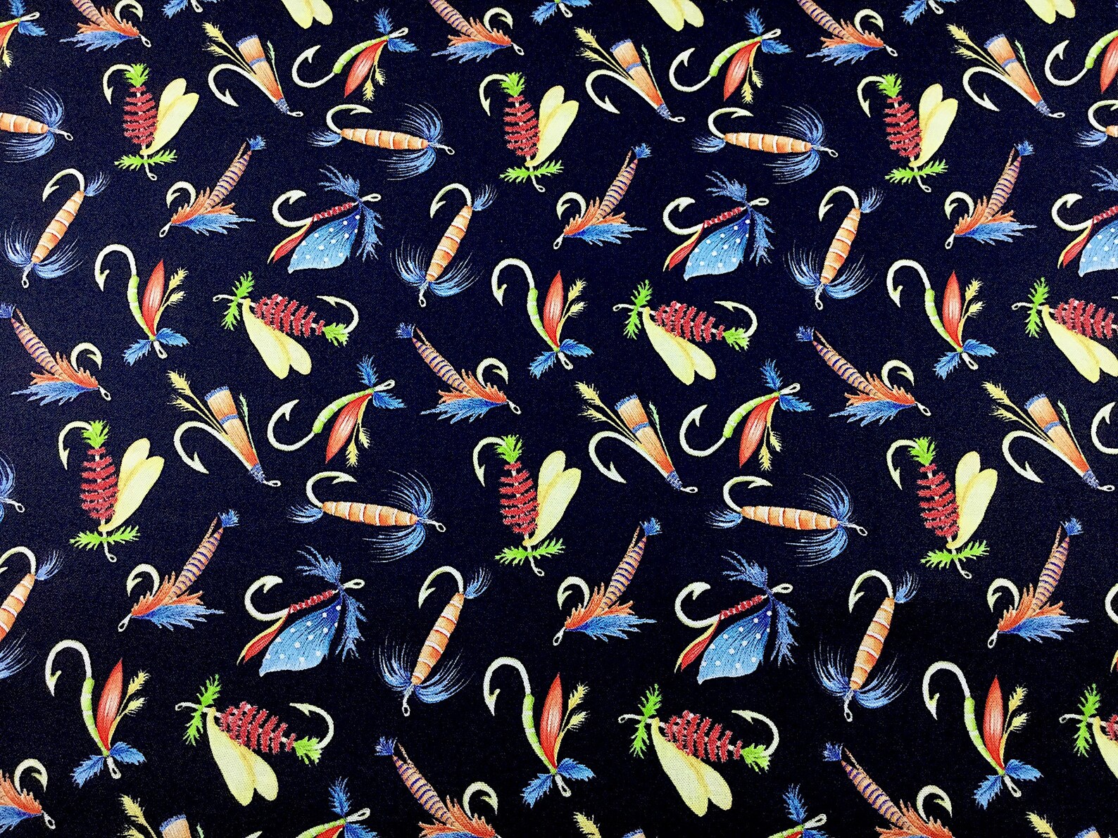 Keep It Reel Fly Fishing Fabric Fishing Fabric Cotton Etsy