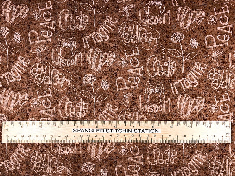 Simply Imagine Positive Quote Fabric Cotton Fabric Etsy