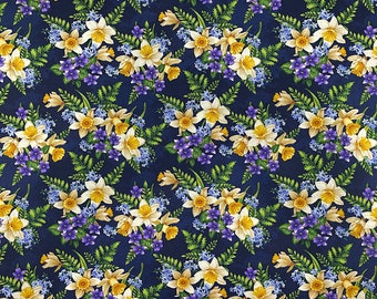 Daffodil Fabric - Nature's Affair - Flower Fabric - FL-367