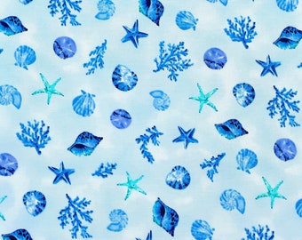 Spaced Shells - The Sea is Calling - Sea Life Fabric - SL-97