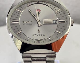 Vintage Rado Balboa V Great Automatic Date Function Gold Dial 36mm