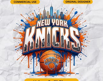 Baloncesto de los Knicks PNG, Diseño de baloncesto de Nueva York, Baloncesto de los Knicks, Baloncesto de Nueva York (Descarga digital)