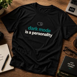 Dark Mode Is A Personality Shirt | Funny Programmer Tee, Software Engineer Gift, Developer Gift