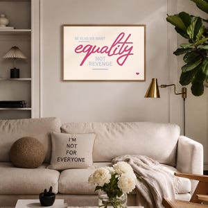 Female Empowerment Poster, Equality Statement, Feministische Wandkunst, Modernes Typografie Wandbild