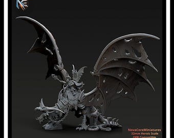 Skeleton Dragon - Vampiric Undead - One Page Rules| Sci-Fi Resin Miniatures | Fantasy Resin Miniatures| Tabletop Wargaming 32mm-Heroic Scale