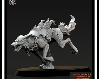 Zombie Wolves - Vampiric Undead - One Page Rules| Sci-Fi Resin Miniatures | Fantasy Resin Miniatures| Tabletop Wargaming 32mm-Heroic Scale