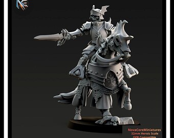 Champion Steed - Vampiric Undead - One Page Rules| Sci-Fi Resin Miniatures | Fantasy Resin Miniatures| Tabletop Wargaming 32mm-Heroic Scale