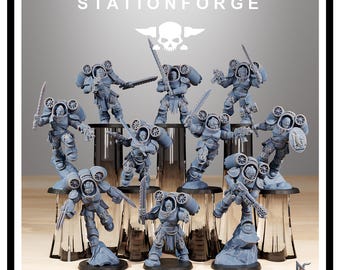 Socratis Deviators| Station Forge Resin Miniature | Sci-Fi Wargaming Proxy | Grimdark 28mm 32mm | Tabletop RPG Model
