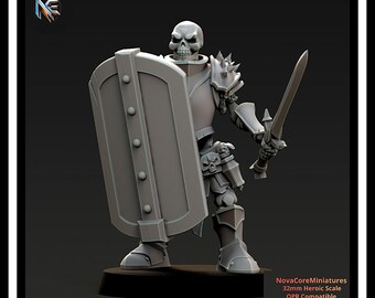 Skeleton Guard Vol.1 - Vampiric Undead | Sci-Fi Resin Miniatures | Fantasy Resin Miniatures| Tabletop Wargaming 32mm-Heroic Scale