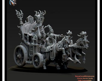 Maiden Chariot - Vampiric Undead - One Page Rules| Sci-Fi Resin Miniatures | Fantasy Resin Miniatures| Tabletop Wargaming 32mm-Heroic Scale