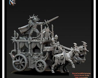 Funeral Coach - Vampiric Undead - One Page Rules| Sci-Fi Resin Miniatures | Fantasy Resin Miniatures| Tabletop Wargaming 32mm-Heroic Scale