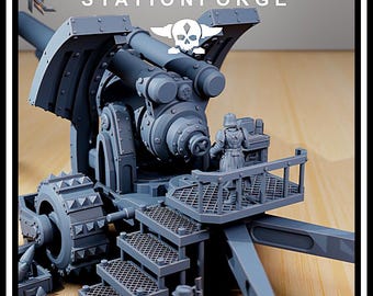 Grim Guard Artillery Sci-Fi Wargaming Proxy Miniatures | Grimdark Table top Soldiers 28mm Heroic ,Kitbash Set , Modular