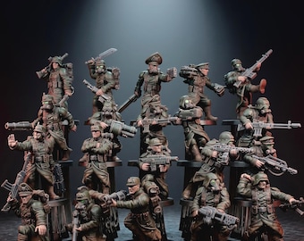 Station Forge Grim Guard Builder | Miniature proxy per wargame fantascientifici | Soldatini da tavolo dark fantasy in scala eroica da 32 mm | NovaFabStudio3D