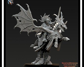 Lord Winged Steed - Vampiric Undead - | Sci-Fi Resin Miniatures | Fantasy Resin Miniatures| Tabletop Wargaming 32mm-Heroic Scale