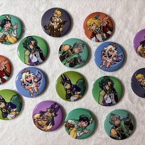Genshin Pinback Buttons: 58mm