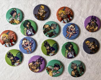 Genshin Pinback Buttons: 58mm