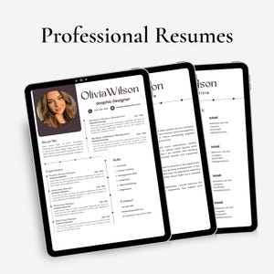 Modern CV template, 2 page resume with cover letter, easy to edit