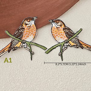 Nine types of bird embroidery patches, embroidery patches, nature-themed embroidery patches, bird patches, for bird lovers