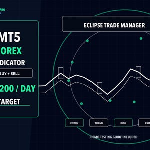 FTMO Challenge MT5 Indicator | Eclipse Trade Manager Buy Sell Signals for prop firm challenge planning