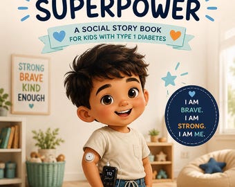 Type 1 Diabetes Social Story Book for Toddlers | T1D Confidence Building (Digital Download)