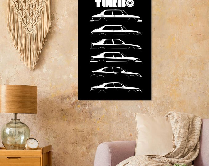 Featured listing image: SAAB Turbo History – Aluminum print DIBOND® | Patrik A