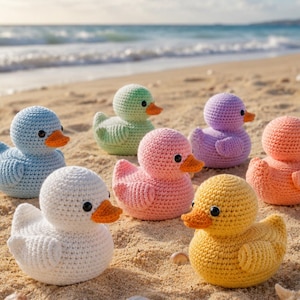 Crochet Rubber Duck Pattern PDF, Amigurumi Duck Crochet Pattern, Cute Duck Plush Tutorial, Beginner Crochet Toy, Kawaii Duck