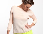 knitted sweater peach cream nude light beige mottled merino extra fine THE KNIT KID pink theknitkid knitwear made in Germany Berlin