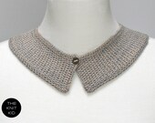 knitted collar beige grey gray greige cotton theknitkid