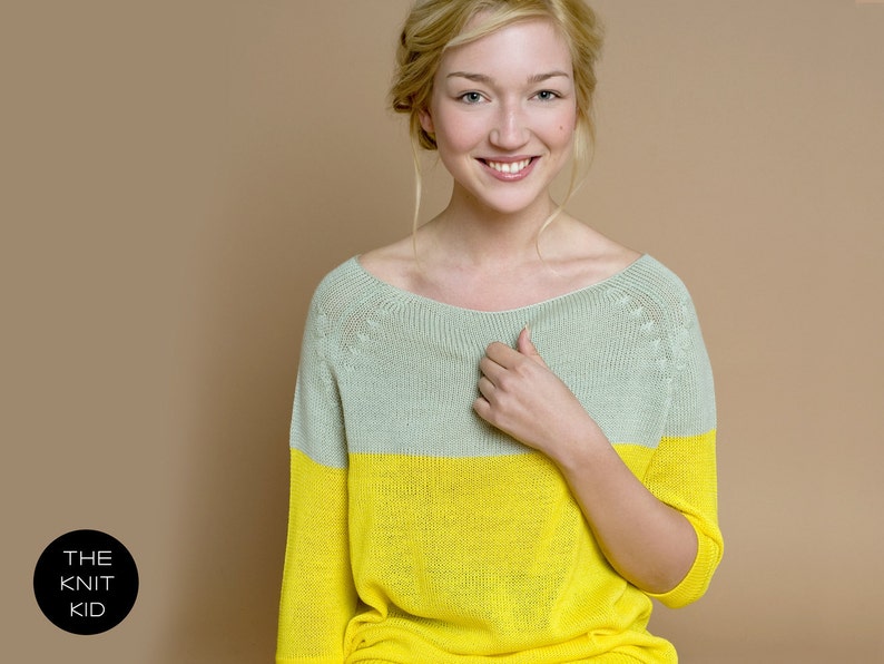 knitted raglan sweater colors of your choice color block colour merino theknitkid THE KNIT KID image 2