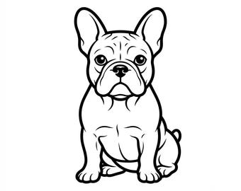 Bulldog svg, French Bulldog SVG, Bulldog Clipart, Dog SVG Cut File, Bulldog Silhouette, Cricut SVG