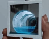 Backrooms Level 37 Poolcore Diorama Light Box, Handmade 3D Printed Liminal Space Cube Infinity Desk Lamp, Unique Horror Gift for Gamer Geek