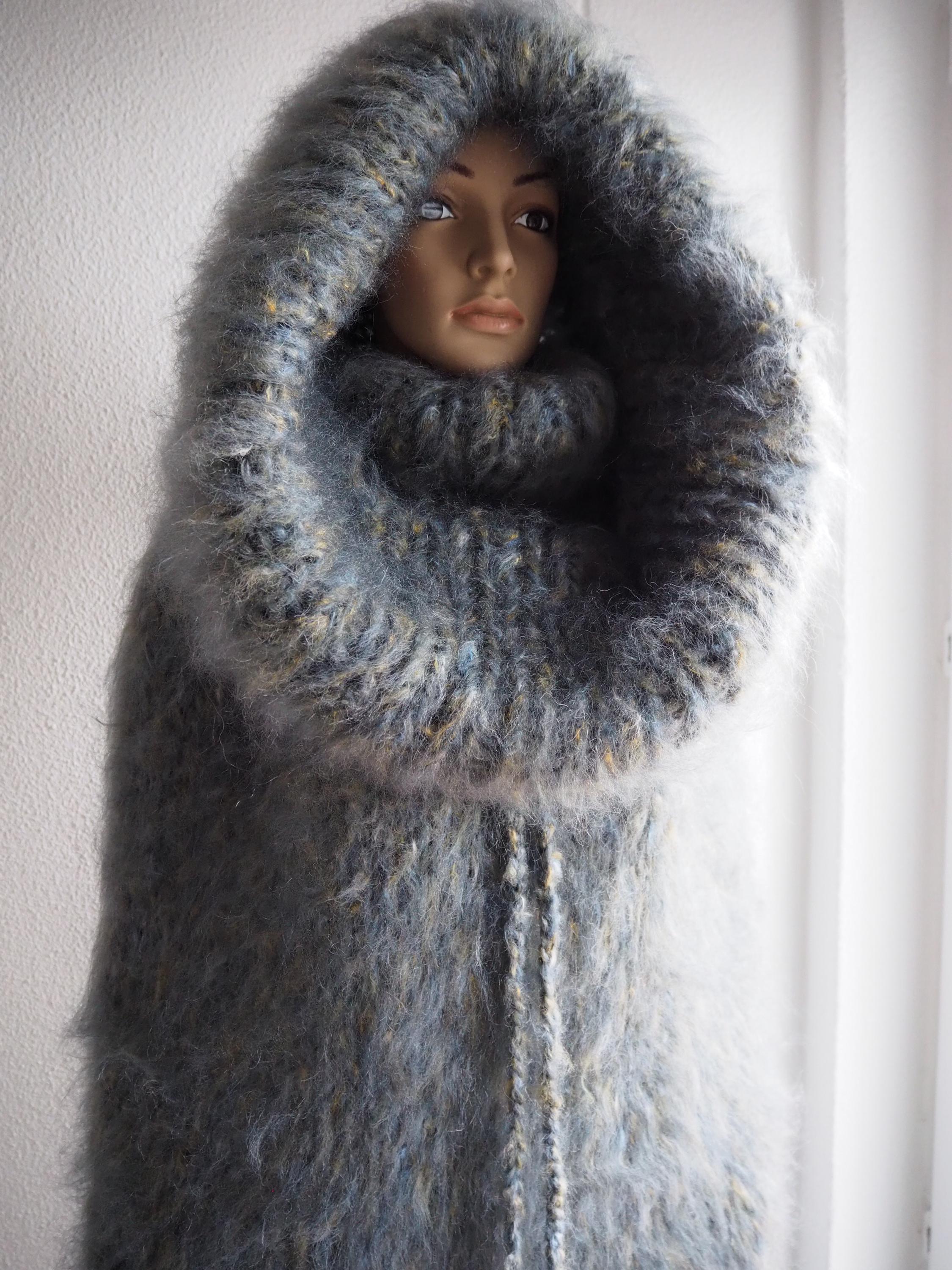 Mediam Melange Mohair Halter Top Mohair Top Halter Short-Sleeved